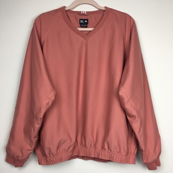 adidas Jackets & Blazers - 🛍 Adidas Coral V Neck Pullover Jacket size XL